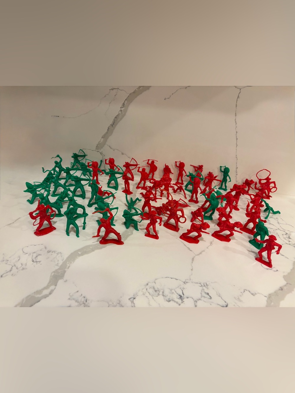 Vintage 1950s Tim-Mee Toys Plastic Cowboys Indians Wild West Figures Lot 64 USA